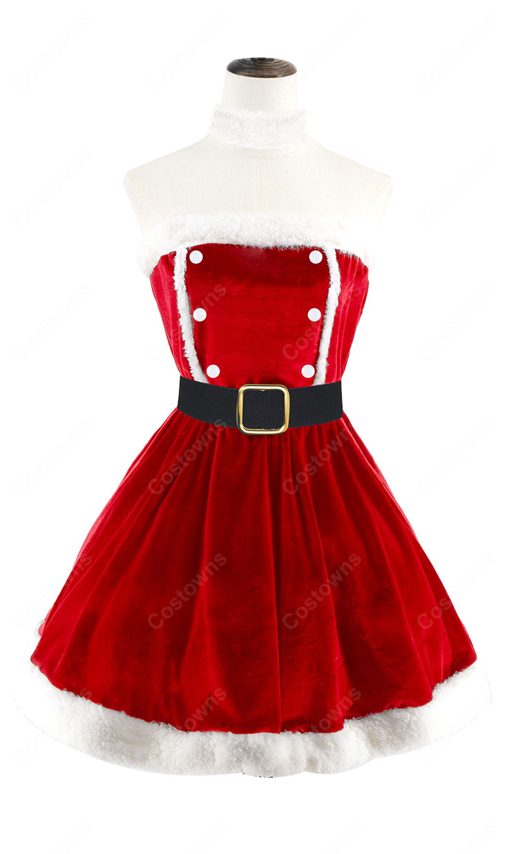 新世紀エヴァンゲリオン 惣流・アスカ・ラングレー クリスマス コスプレ衣装-2