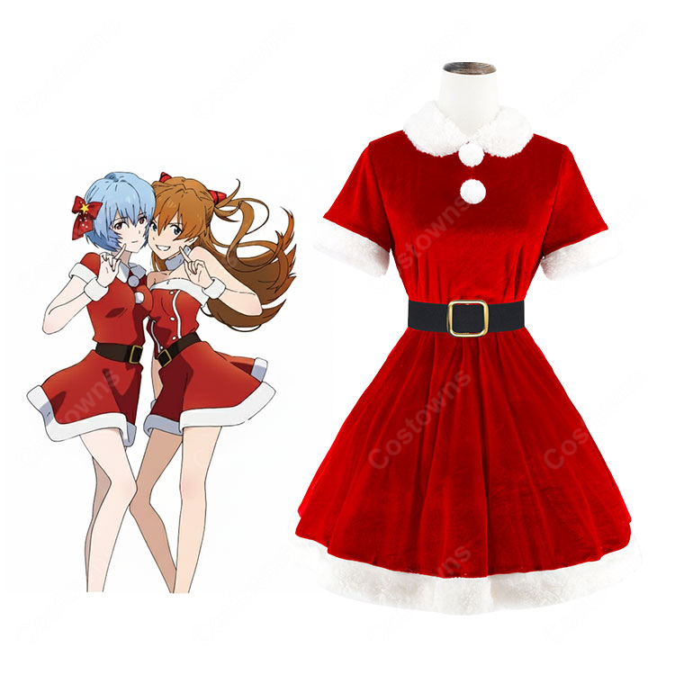新世紀エヴァンゲリオン 綾波レイ クリスマス コスプレ衣装-1