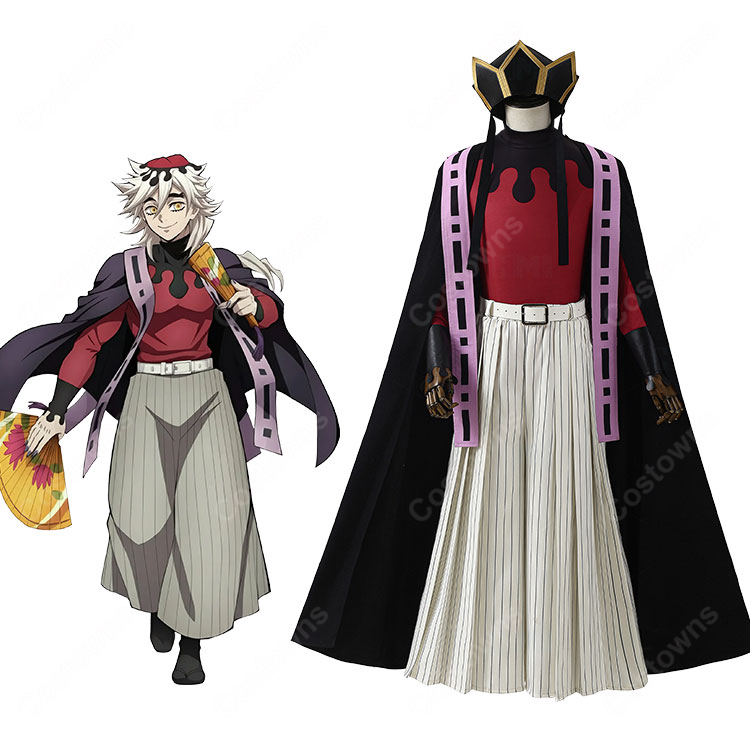 鬼滅の刃 童磨 コスプレ衣装 刺繍 帽子-1