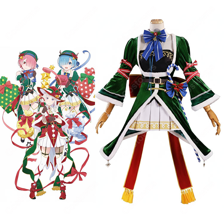 Re:ゼロから始める異世界生活 レム クリスマス記念 コスプレ衣装-1