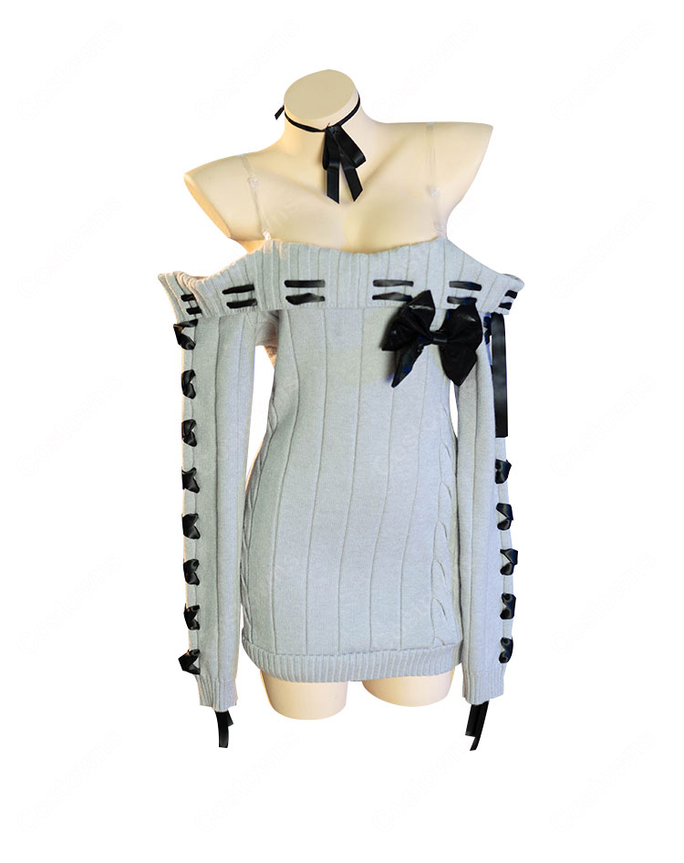 勝利の女神:NIKKE リトルマーメイド コスプレ衣装(オフショルダー ニット)の正面図