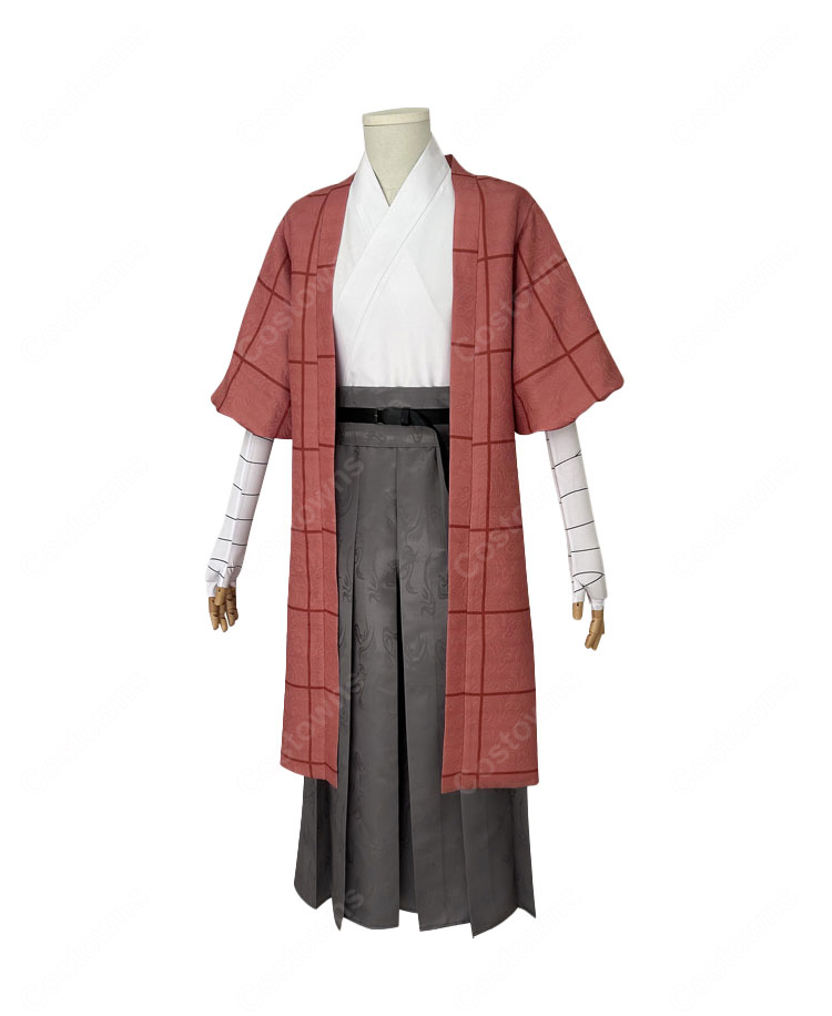 二十世紀電氣目録 坂本喜八 コスプレ衣装 7点セット(羽織、インナー、袴、スヌード、コルセットベルト、ベルト、手袋)-2