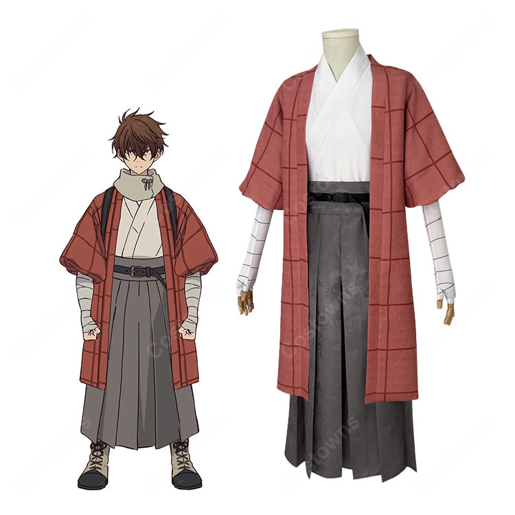 二十世紀電氣目録 坂本喜八 コスプレ衣装 7点セット(羽織、インナー、袴、スヌード、コルセットベルト、ベルト、手袋)-1