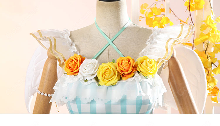 ラブライブ！ School idol project 小泉花陽 一歩きりで終わらせないように フルールレーヴ コスプレ衣装-6