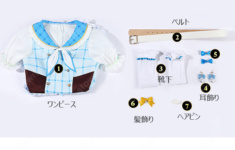 ラブライブ！シリーズ15周年 Aqours 全員 記念衣装 高海千歌  黒澤ダイヤ  渡辺曜 国木田花丸 黒澤ルビィ 津島善子 松浦果南 小原鞠莉 コスプレ衣装-15