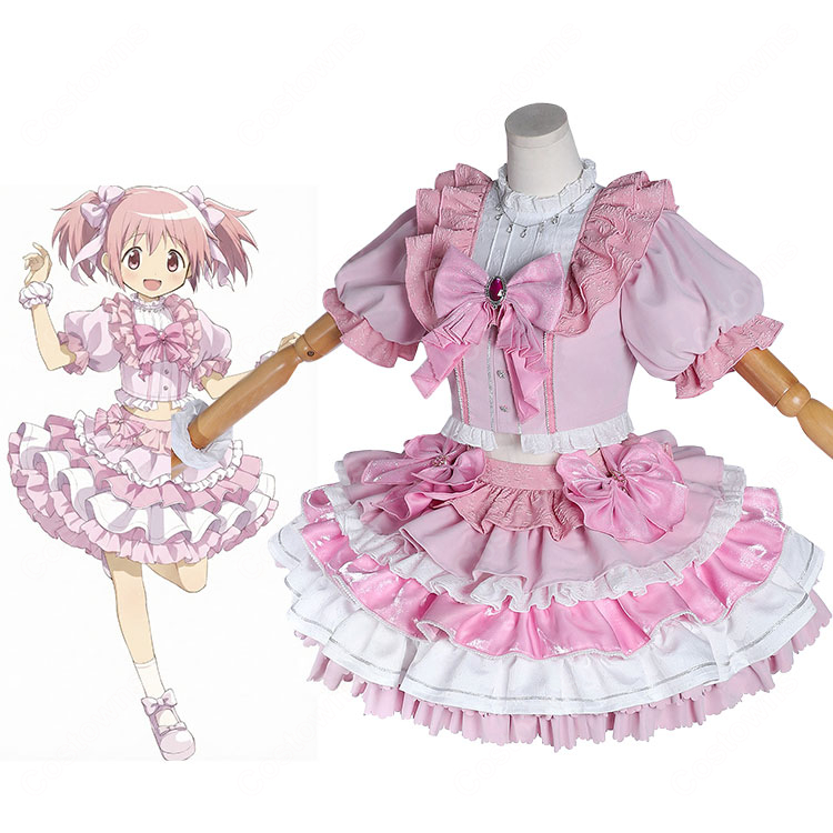 魔法少女まどか☆マギカ 鹿目まどか コスプレ衣装 アイドル衣装 ステージ衣装-1