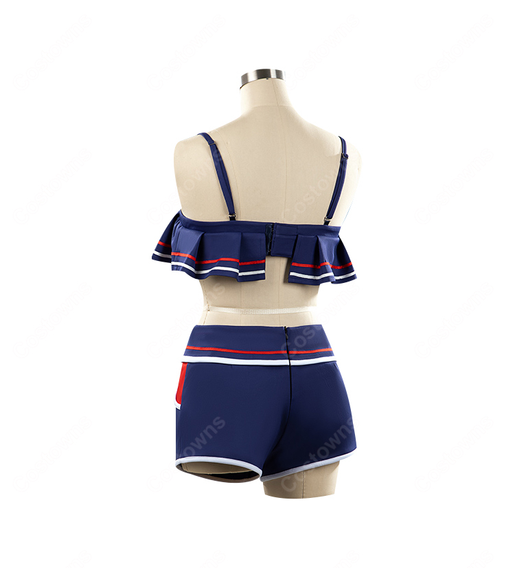 ウマ娘 プリティーダービー シュヴァルグラン 夏凪ネイビードロップ 勝負服 水着 コスプレ衣装-5