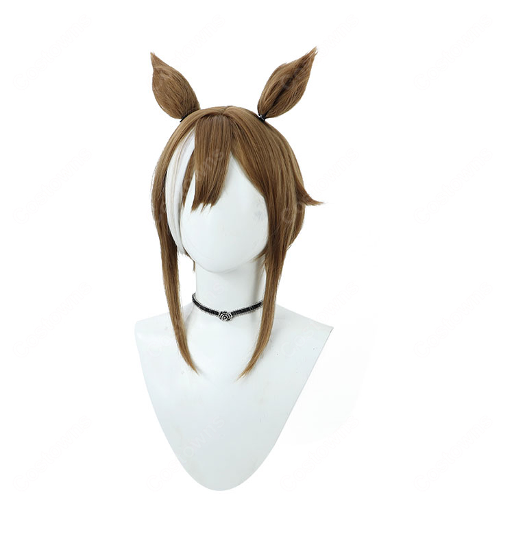 ウマ娘 プリティーダービー シュヴァルグラン コスプレウィッグ 耳・尾付き-4