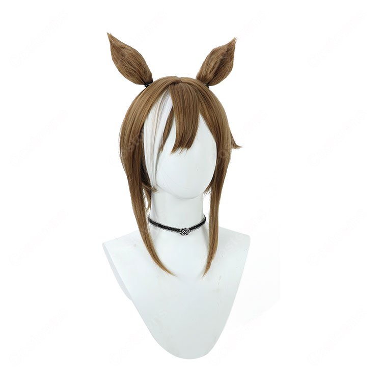 ウマ娘 プリティーダービー シュヴァルグラン コスプレウィッグ 耳・尾付き-3