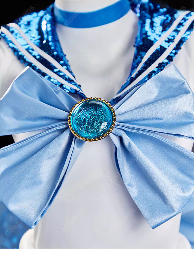 美少女戦士セーラームーン 水野亜美 コスプレ衣装  セーラーマーキュリー  セーラー服-5