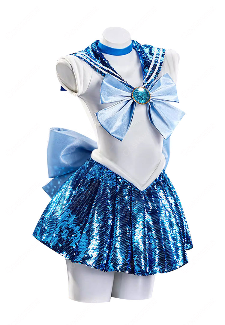 美少女戦士セーラームーン 水野亜美 コスプレ衣装  セーラーマーキュリー  セーラー服-2