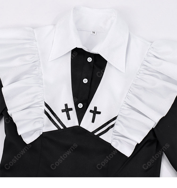 死亡遊戯で飯を食う。 幽鬼（ユウキ） 反町友樹 コスプレ衣装 メイド服-5