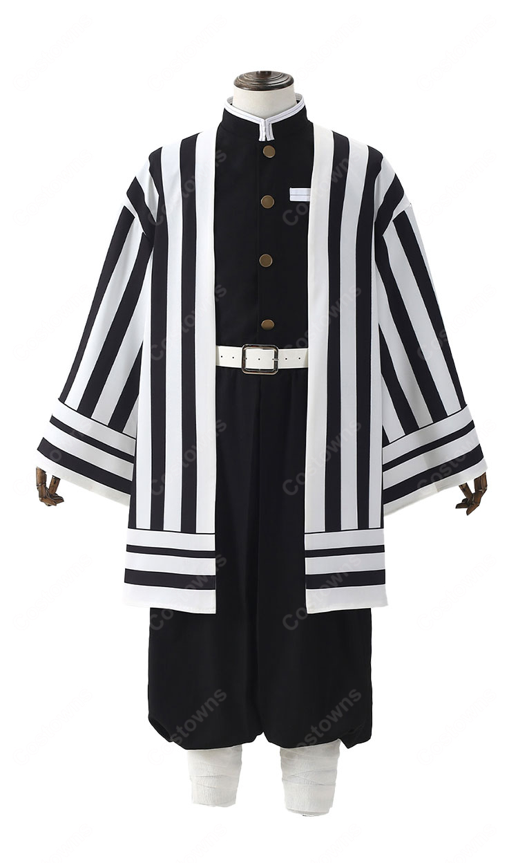 鬼滅の刃 伊黒小芭内 コスプレ衣装 蛇柱 刺繍 制服 隊服-2