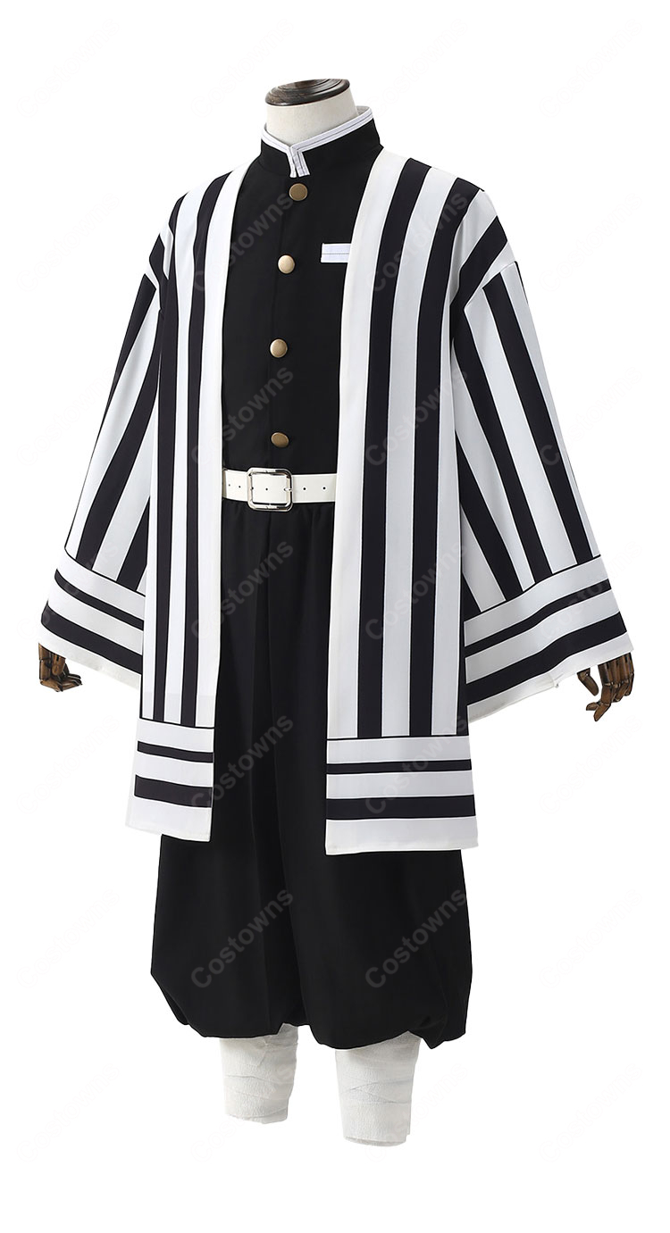 鬼滅の刃 伊黒小芭内 コスプレ衣装 蛇柱 刺繍 制服 隊服-3