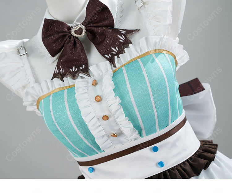 バーチャルYouTuber ミント・ファントーム コスプレ衣装 メイド服-6