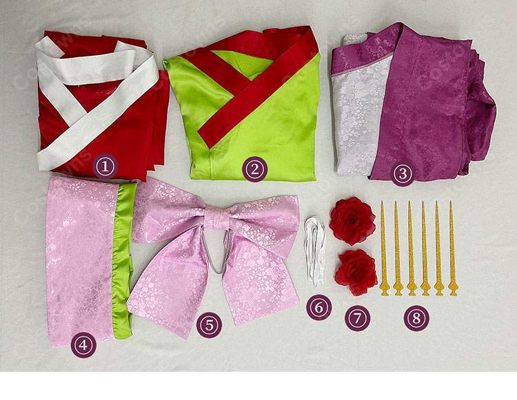 黒執事 藍猫（ランマオ） 花魁 コスプレ衣装-9