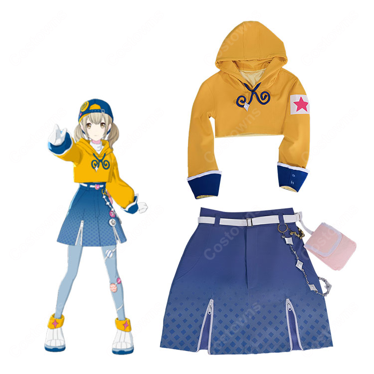 プロジェクトセカイ カラフルステージ！ feat. 初音ミク みんなたまとも!どり～むガチャ あま～いひと時 小豆沢こはね めめっち風ぐるぐるスタイル コスプレ衣装-1