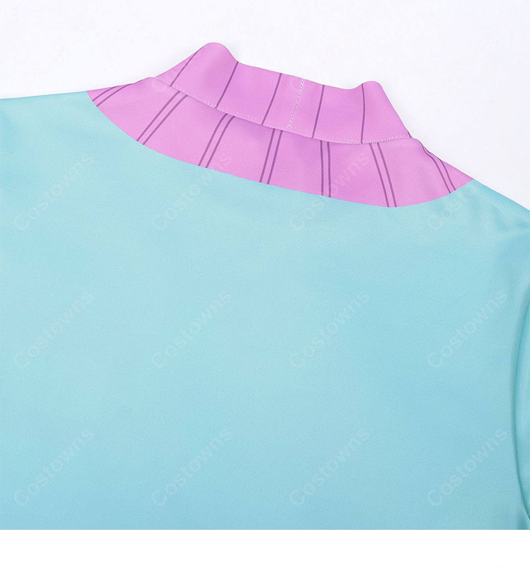 カヤちゃんはコワくない 佐藤神八 カヤ コスプレ衣装 ブルーパーカー-8