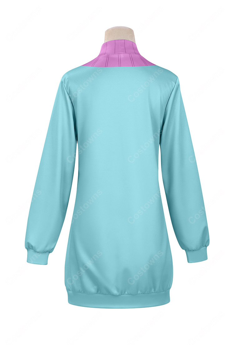 カヤちゃんはコワくない 佐藤神八 カヤ コスプレ衣装 ブルーパーカー-4