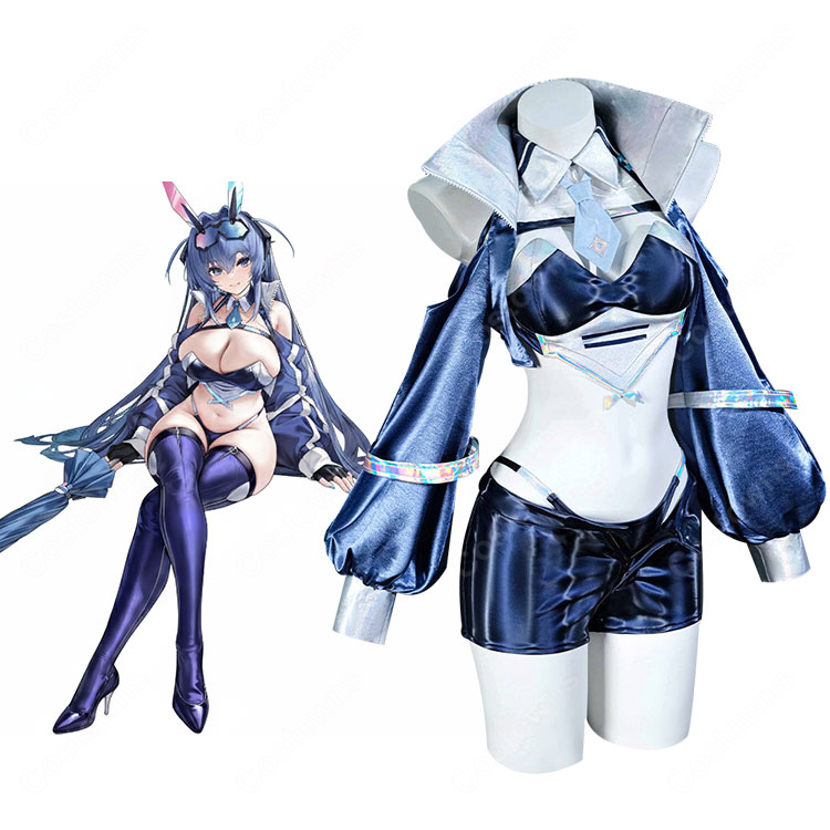 アズールレーン ニュージャージー ブラック・プレリュード コスプレ衣装 レースクイーン衣装-1