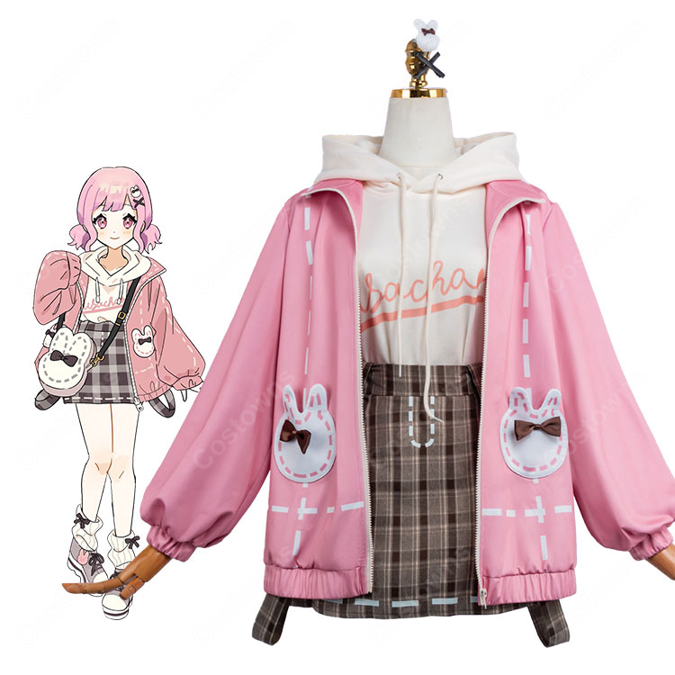 プロジェクトセカイ カラフルステージ! feat. 初音ミク 鳳えむ 草薙寧々 お出かけ服 おさんぽうさちゃんコーデ コスプレ衣装-1