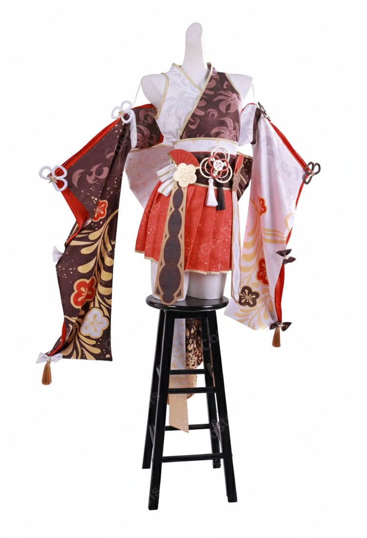 hololive ホロライブ 百鬼あやめ 7周年記念 天女繚華 花吹雪 コスプレ衣装-3