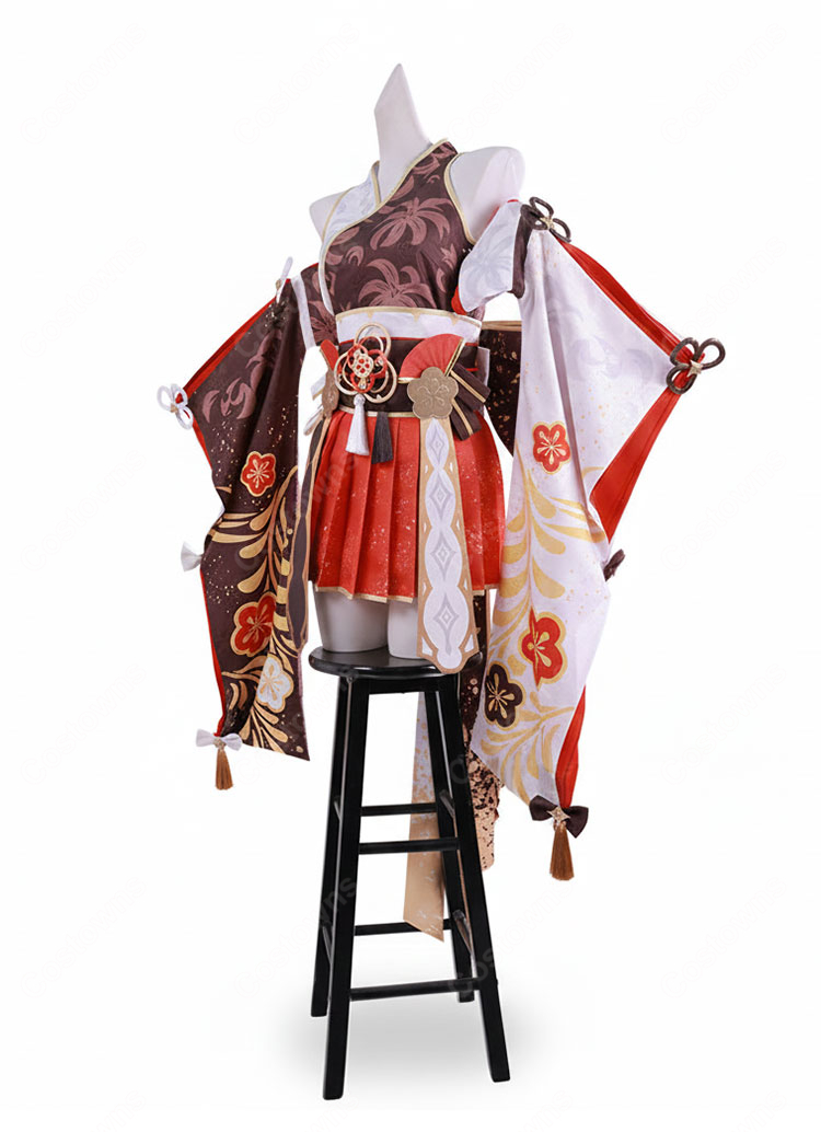 hololive ホロライブ 百鬼あやめ 7周年記念 天女繚華 花吹雪 コスプレ衣装-4