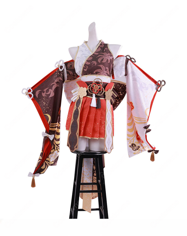 hololive ホロライブ 百鬼あやめ 7周年記念 天女繚華 花吹雪 コスプレ衣装-2