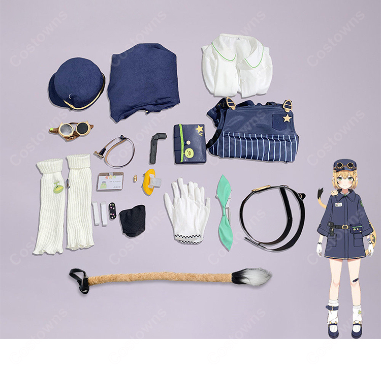 VTuber Dooby トビネズミ 鉄道制服 コスプレ衣装-22