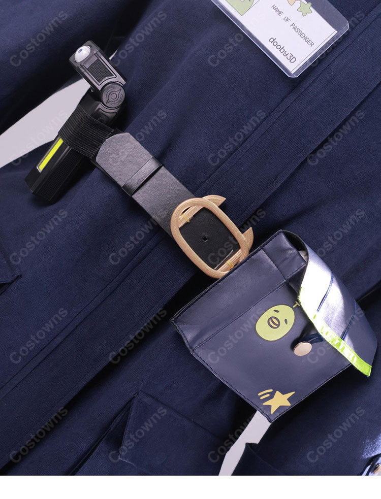 VTuber Dooby トビネズミ 鉄道制服 コスプレ衣装-9