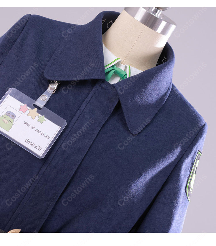VTuber Dooby トビネズミ 鉄道制服 コスプレ衣装-8