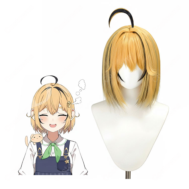 VTuber Dooby トビネズミ コスプレウィッグ-1