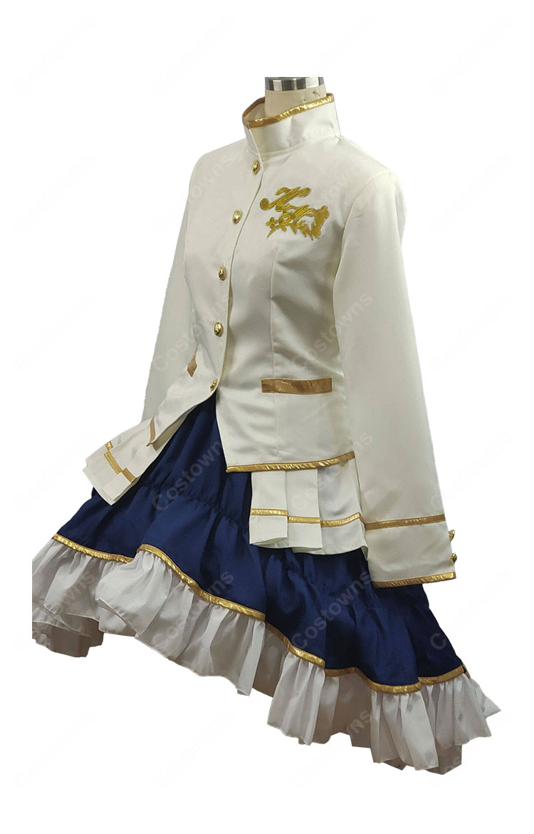 ウマ娘 プリティーダービー キングヘイロー 白く気高き激励の装 勝負服 コスプレ衣装-3