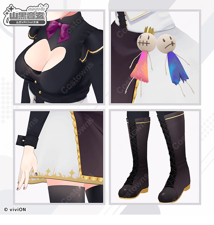 あおぎり高校 山黒音玄 初期衣装 コスプレ衣装-4