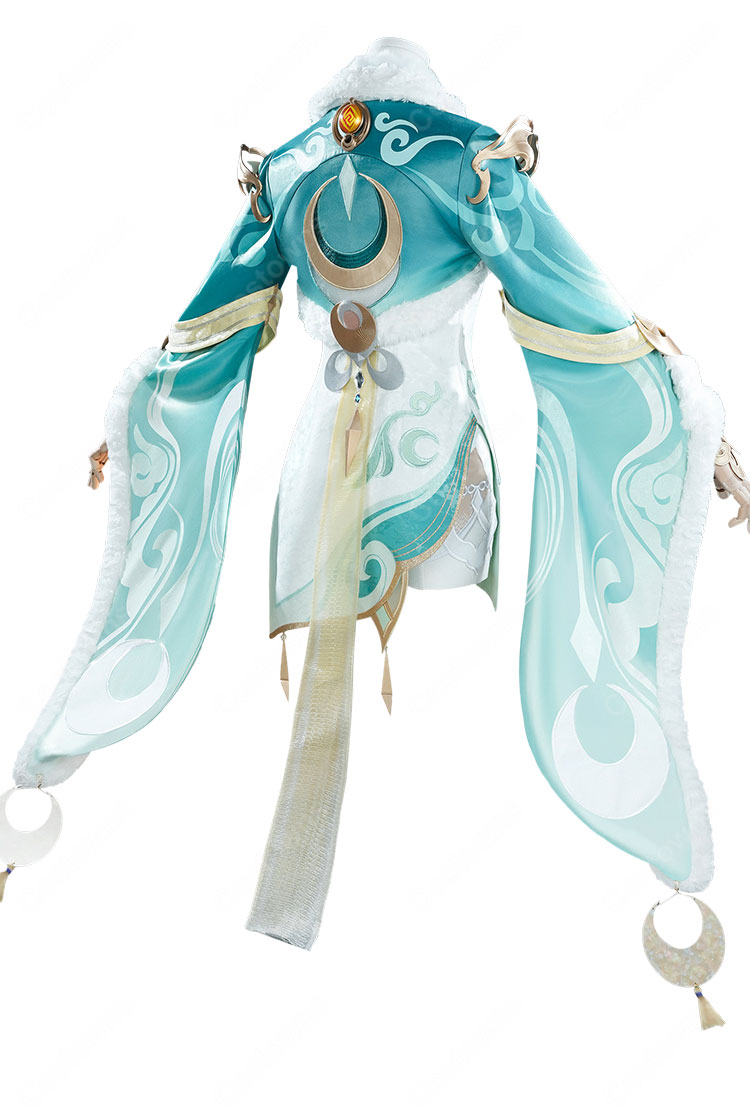 原神 しはく(茲白) 白馬 仙人 コスプレ衣装-3
