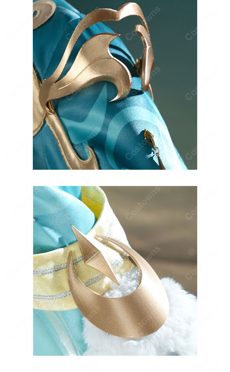 原神 しはく(茲白) 白馬 仙人 コスプレ衣装-5