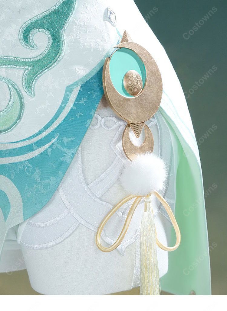 原神 しはく(茲白) 白馬 仙人 コスプレ衣装-7