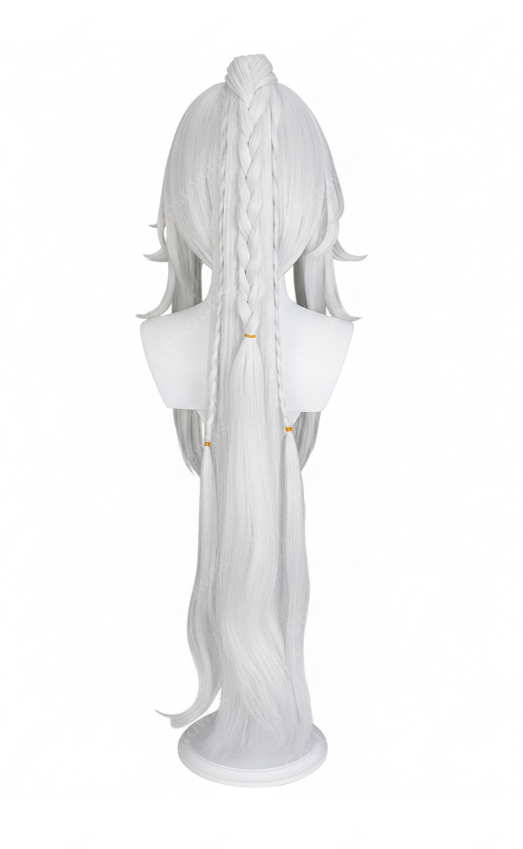 原神 しはく(茲白) 白馬 仙人 コスプレウィッグ-5