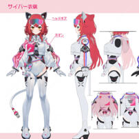 ぶいすぽっ! 猫汰つな コスプレ衣装 新衣装 サイバー衣装