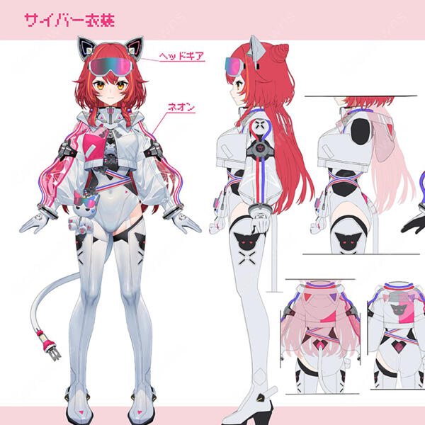 ぶいすぽっ! 猫汰つな コスプレ衣装 新衣装 サイバー衣装 オーダメイド可元の画像