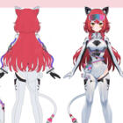 ぶいすぽっ! 猫汰つな コスプレ衣装 新衣装 サイバー衣装 VTuber