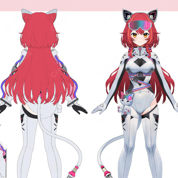 ぶいすぽっ！ 猫汰つな コスプレウィッグ VTuber 耐熱 かつら 高品質 ネット付き元の画像