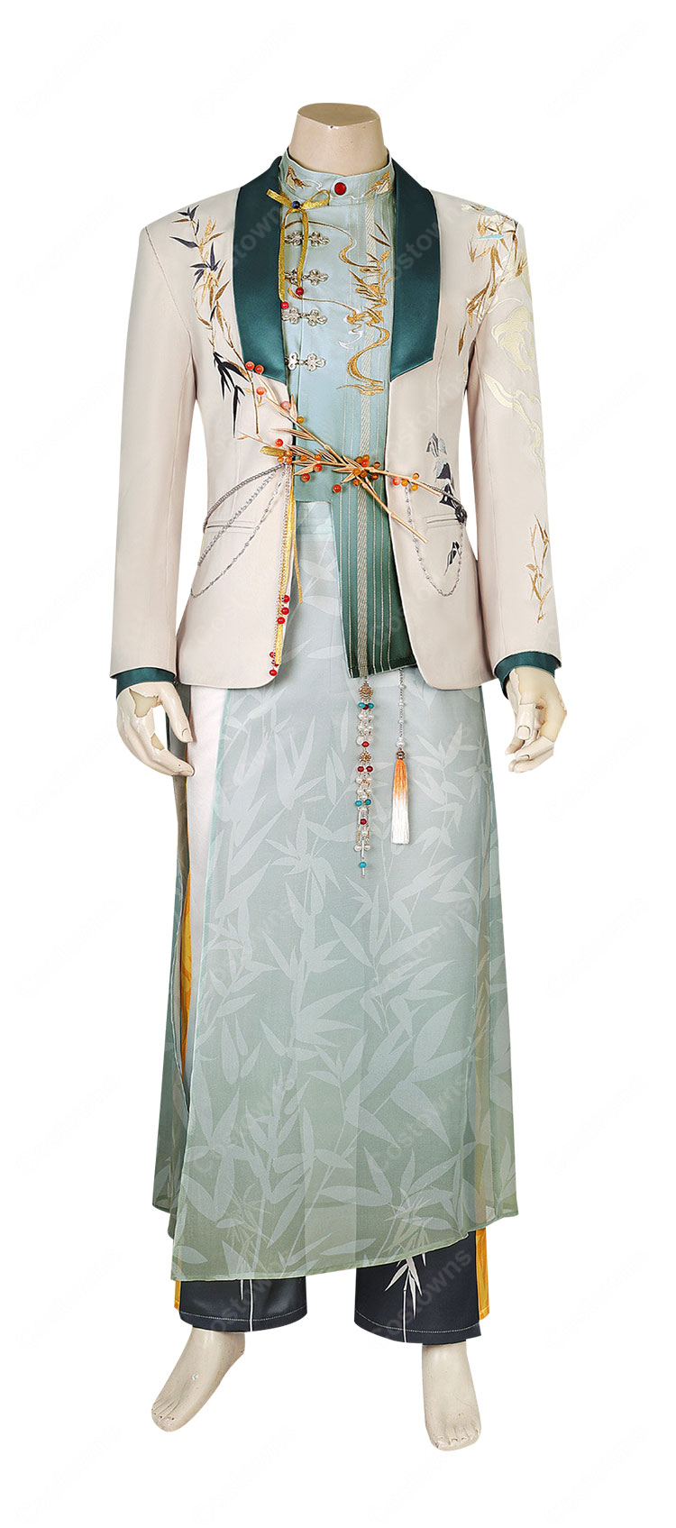 恋と深空 空渡る笛の音 コスプレ衣装 刺繍入り レイ マヒル シン セイヤ ホムラ カレ共通衣装 豪華セット ハロウィン イベント撮影-2