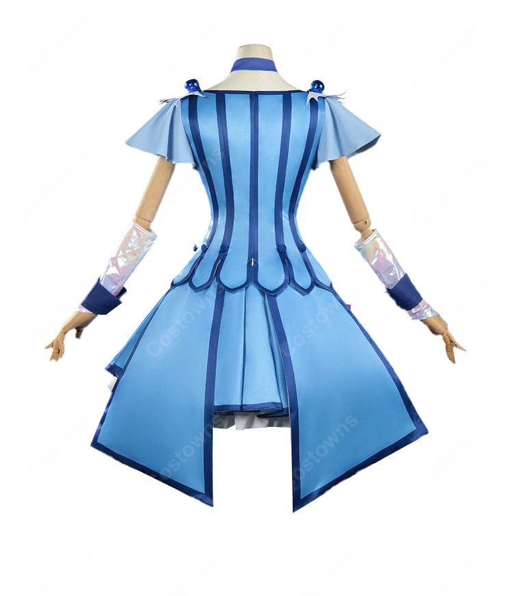 スマイルプリキュア! 青木れいか キュアビューティ コスプレ衣装 変身後 戦闘服 アニメ再現 大きいサイズ対応-4