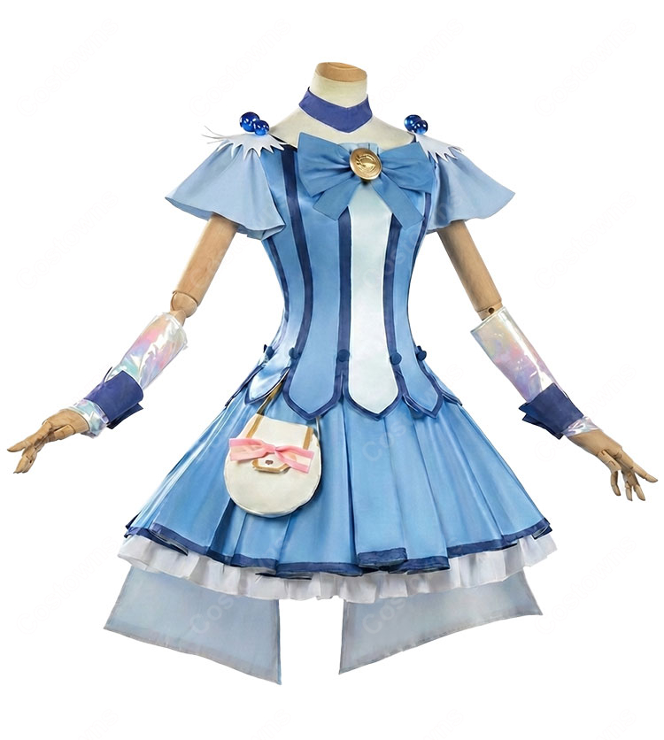 スマイルプリキュア! 青木れいか キュアビューティ コスプレ衣装 変身後 戦闘服 アニメ再現 大きいサイズ対応-3