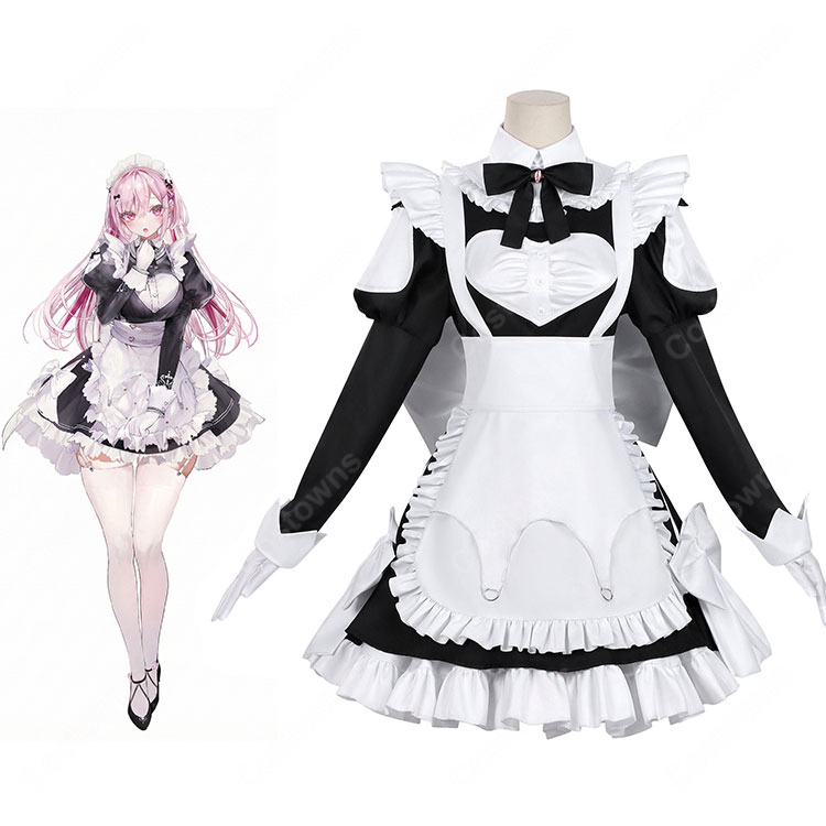 死亡遊戯で飯を食う。 桃乃（モモノ） コスプレ衣装 ゴーストハウス  メイド服-1