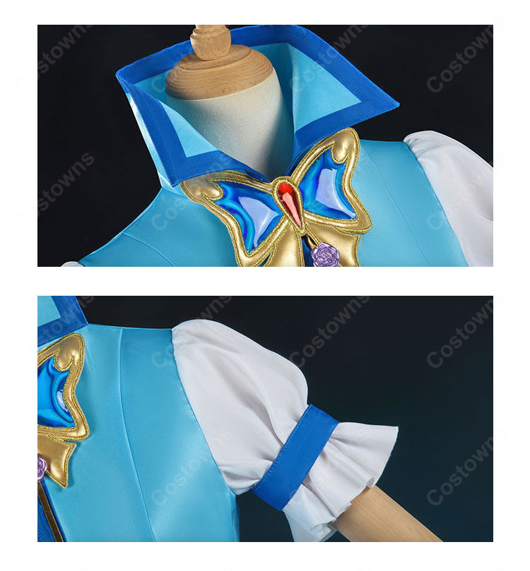 Yes!プリキュア5  水無月かれん キュアアクア コスプレ衣装-5