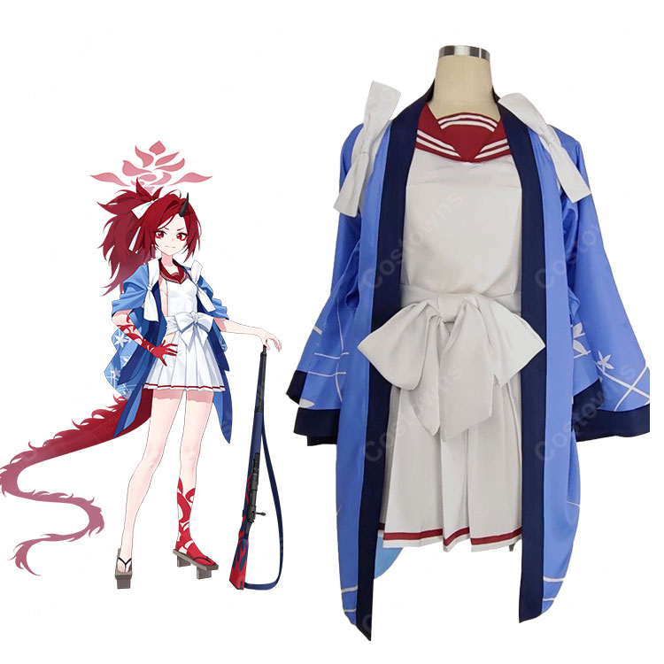 ブルーアーカイブ 不破レンゲ コスプレ衣装 ブルアカ 百鬼夜行連合学院 修行部 制服-1