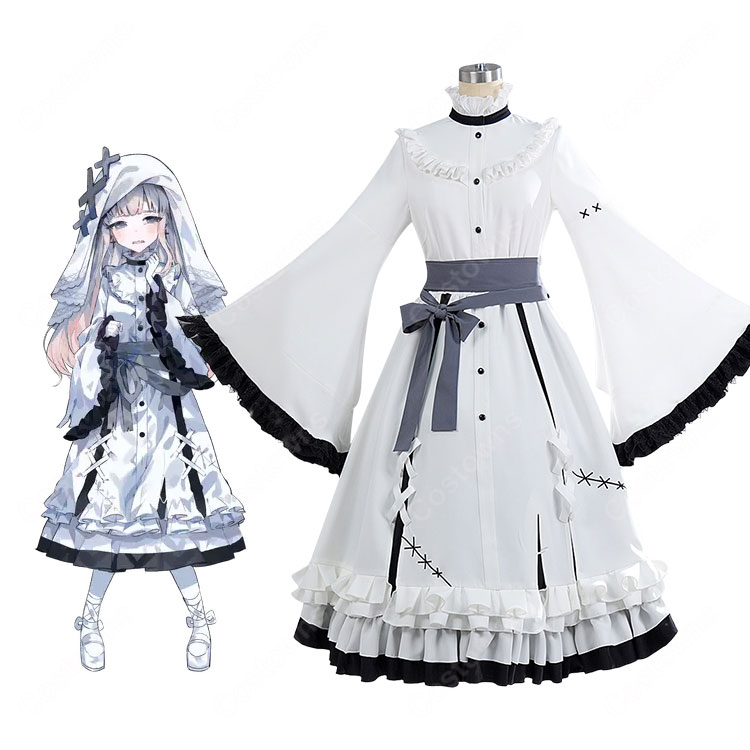 魔法少女にあこがれて 氷上メルル コスプレ衣装 囚人番号670 シスター服 私服 コスチューム 豪華セット-1