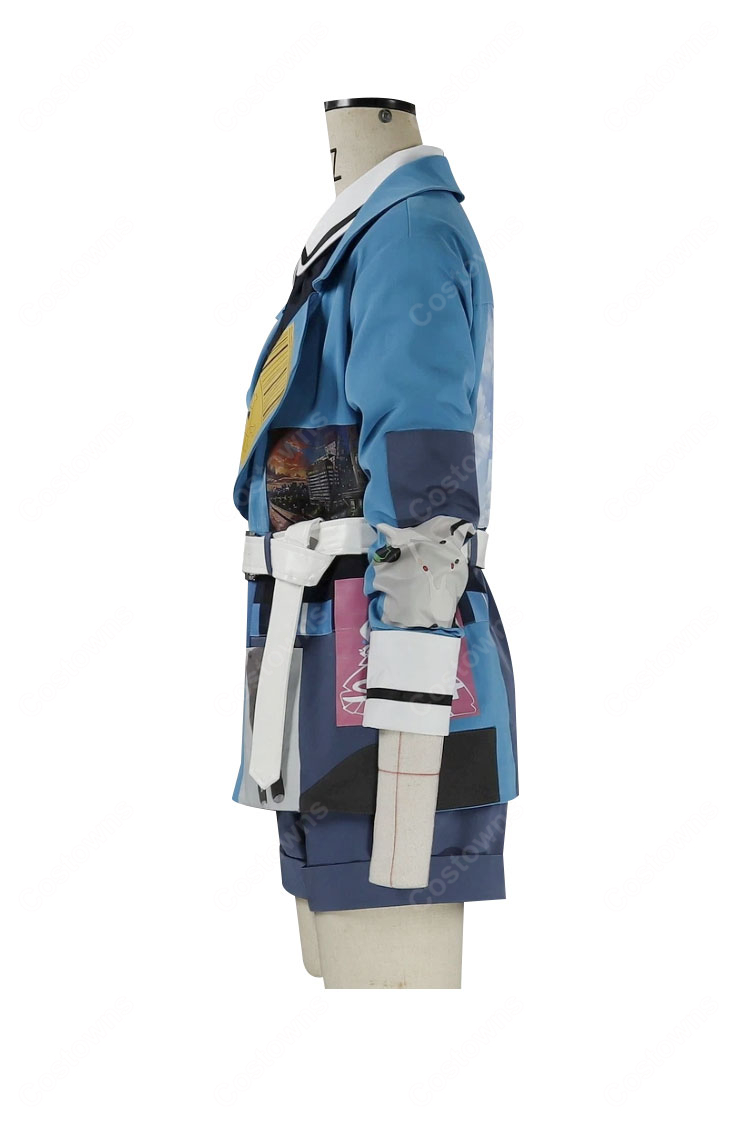 ガールズバンドクライ 井芹仁菜 コスプレ衣装 運命の華 Ver. トゲナシトゲアリ ステージ衣装 ブルー フルセット-4